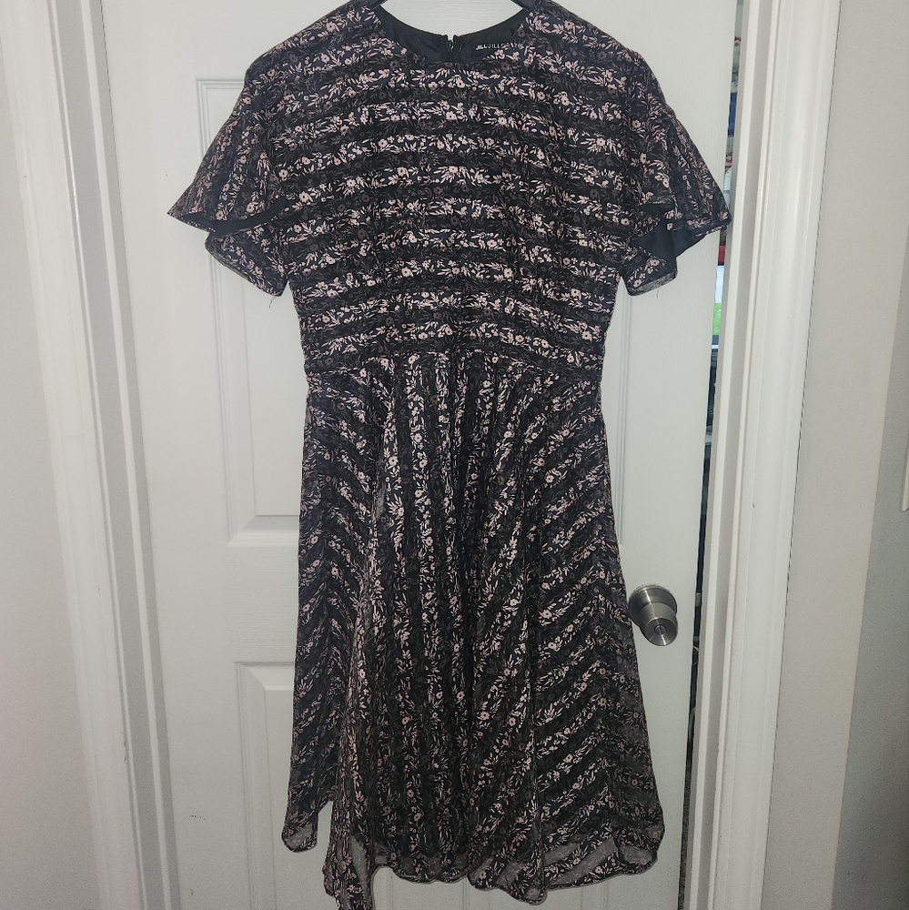 JILL Jill Stuart Black & Pink Floral Dress